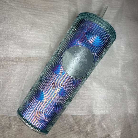 Starbucks holiday siren tumbler cup limited edition venti size holographic